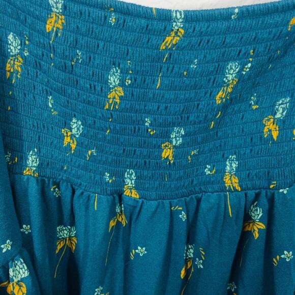 Free People Mermaid Tunic Combo blue floral Size XS NWT - Picture 4 of 9